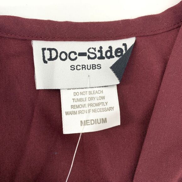 Doc Side Scrubs Burgundy Top and Pants Set NWT Size M - Picture 4 of 8